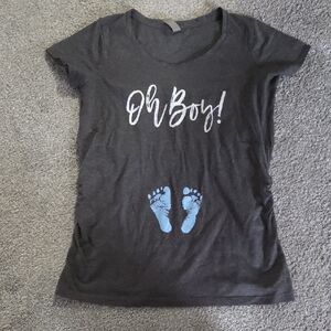"Oh Boy!" Gender Announcement Maternity T Shirt